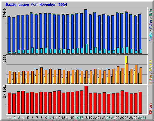 Daily usage for November 2024