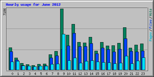Hourly usage for June 2012