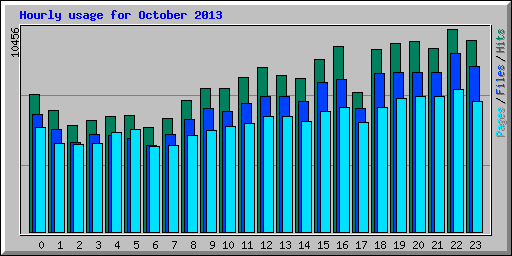 Hourly usage for October 2013
