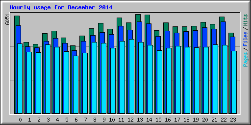 Hourly usage for December 2014