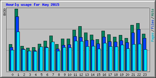 Hourly usage for May 2015