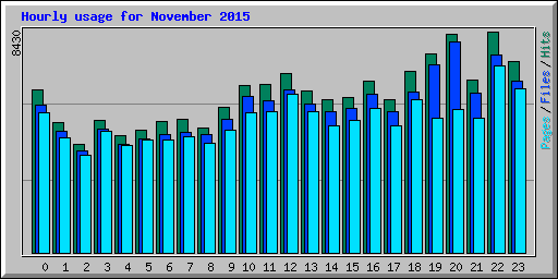 Hourly usage for November 2015