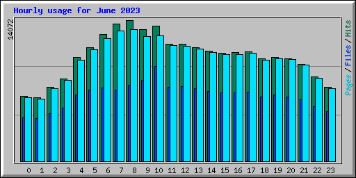 Hourly usage for June 2023
