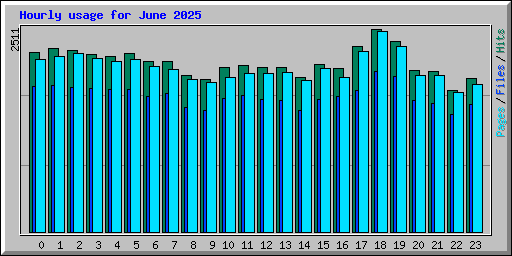 Hourly usage for June 2025
