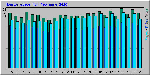 Hourly usage for February 2026