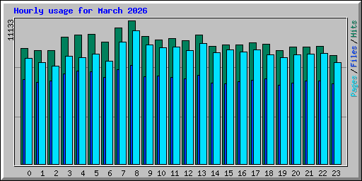 Hourly usage for March 2026